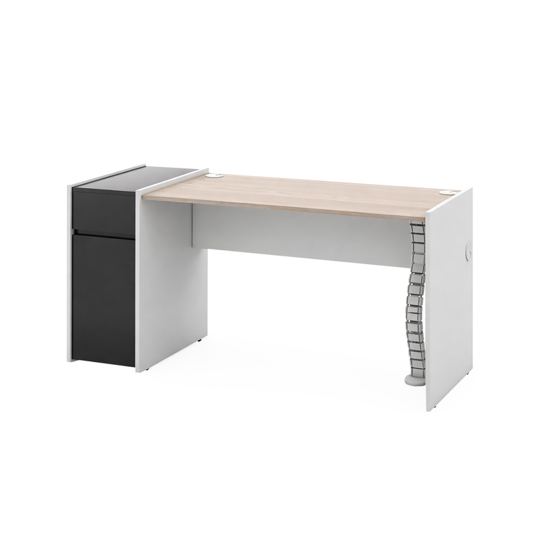 Escritorio Individual Vee Credenza Baja