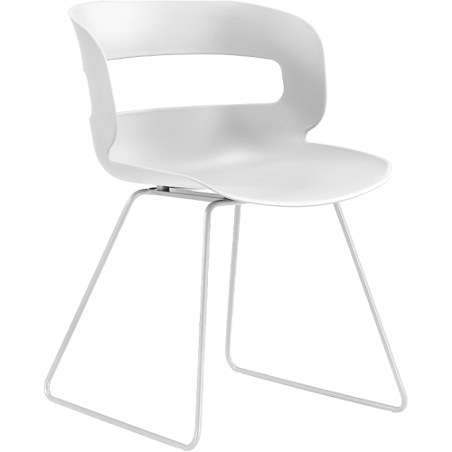 MIDNIGHT / SILLA PARA VISITA MIDNIGHT WHITE 500x500